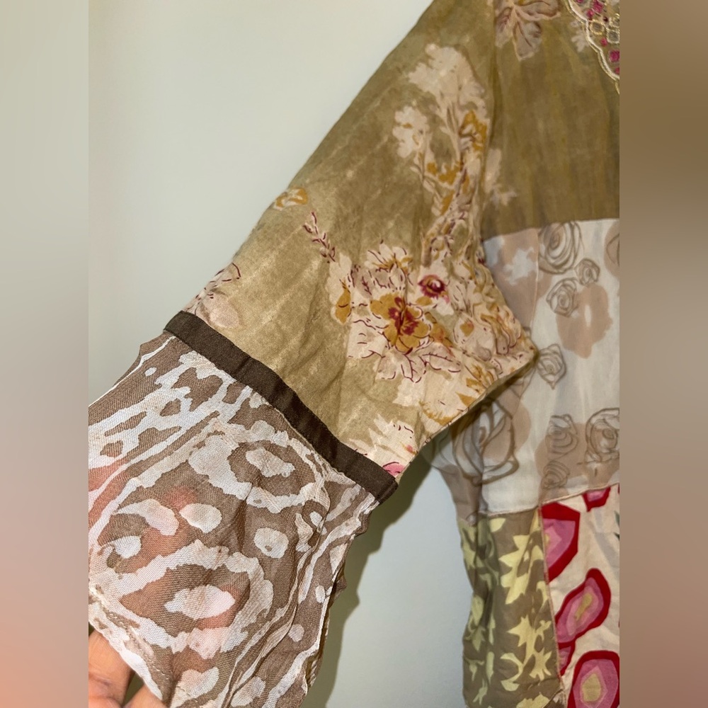 Ulla Popken Multicolor Patchwork Tunic - image 3